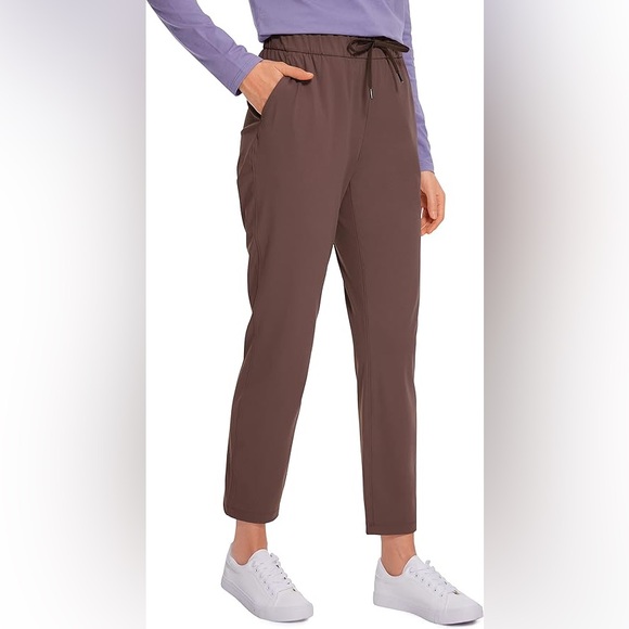 CRZ Yoga, On the Travel Pants with Pockets, Taupe, Small - Picture 1 of 5